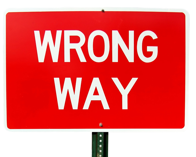 Wrong Way Sign