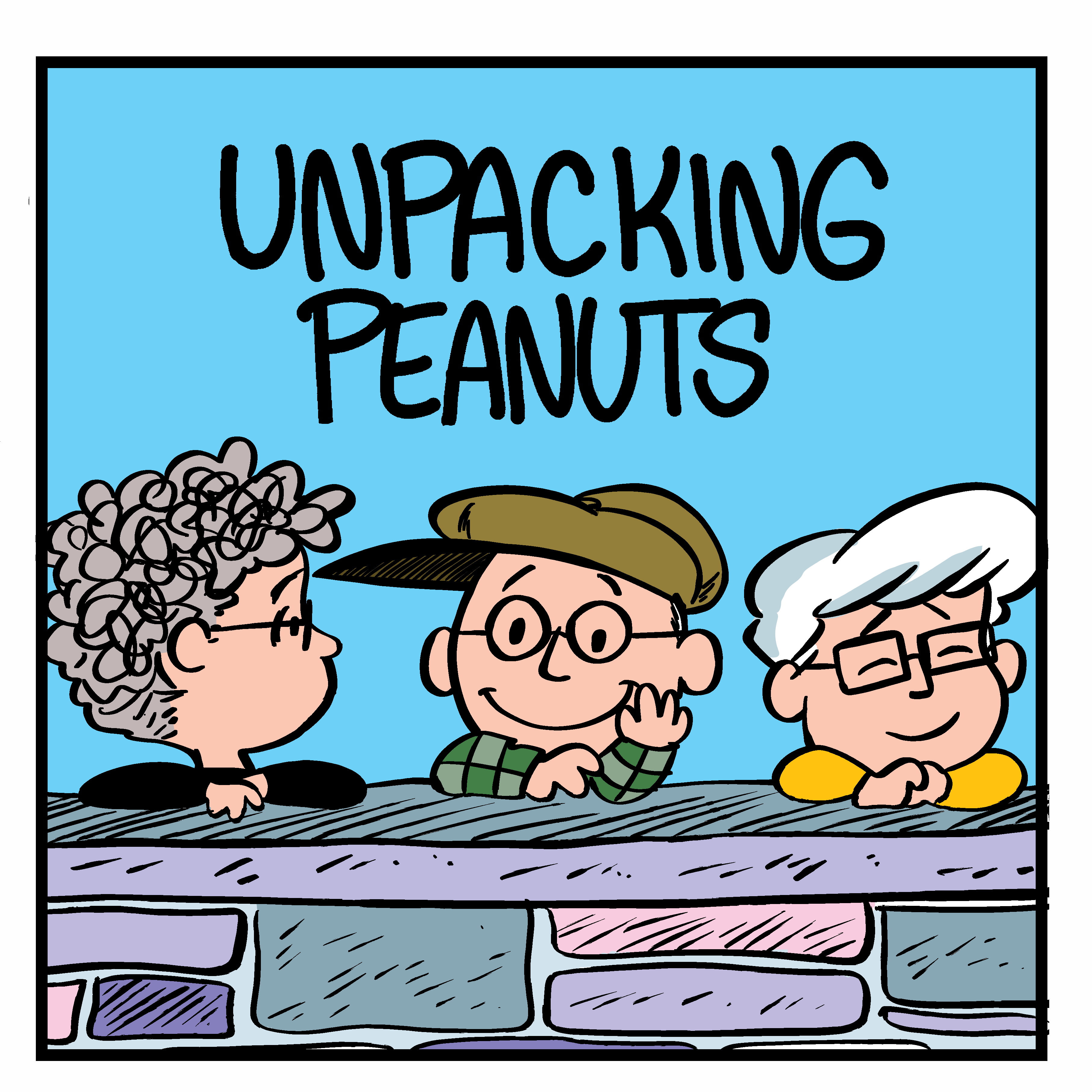 Unpacking Peanuts hosts hard at work